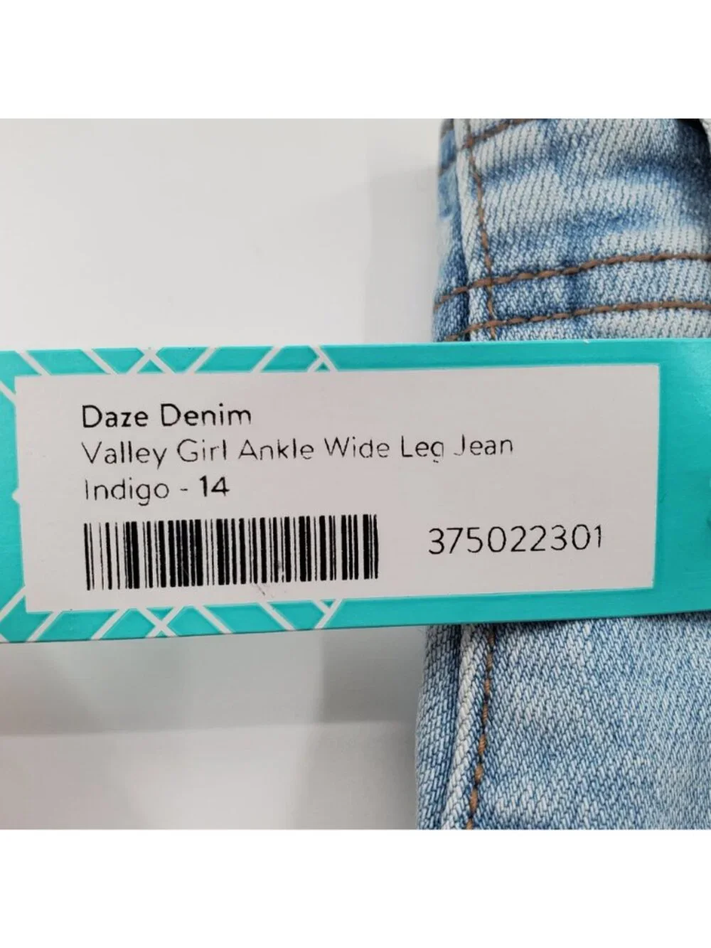 Daze Denim Valley Girl Ankle Wide Leg Jeans Denim Pants Women Size 32 NWT